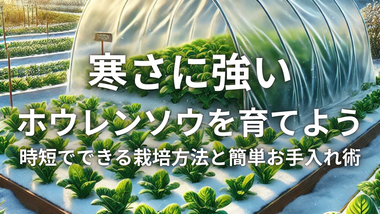 寒さに強いホウレンソウを育てよう：時短でできる栽培方法と簡単お手入れ術