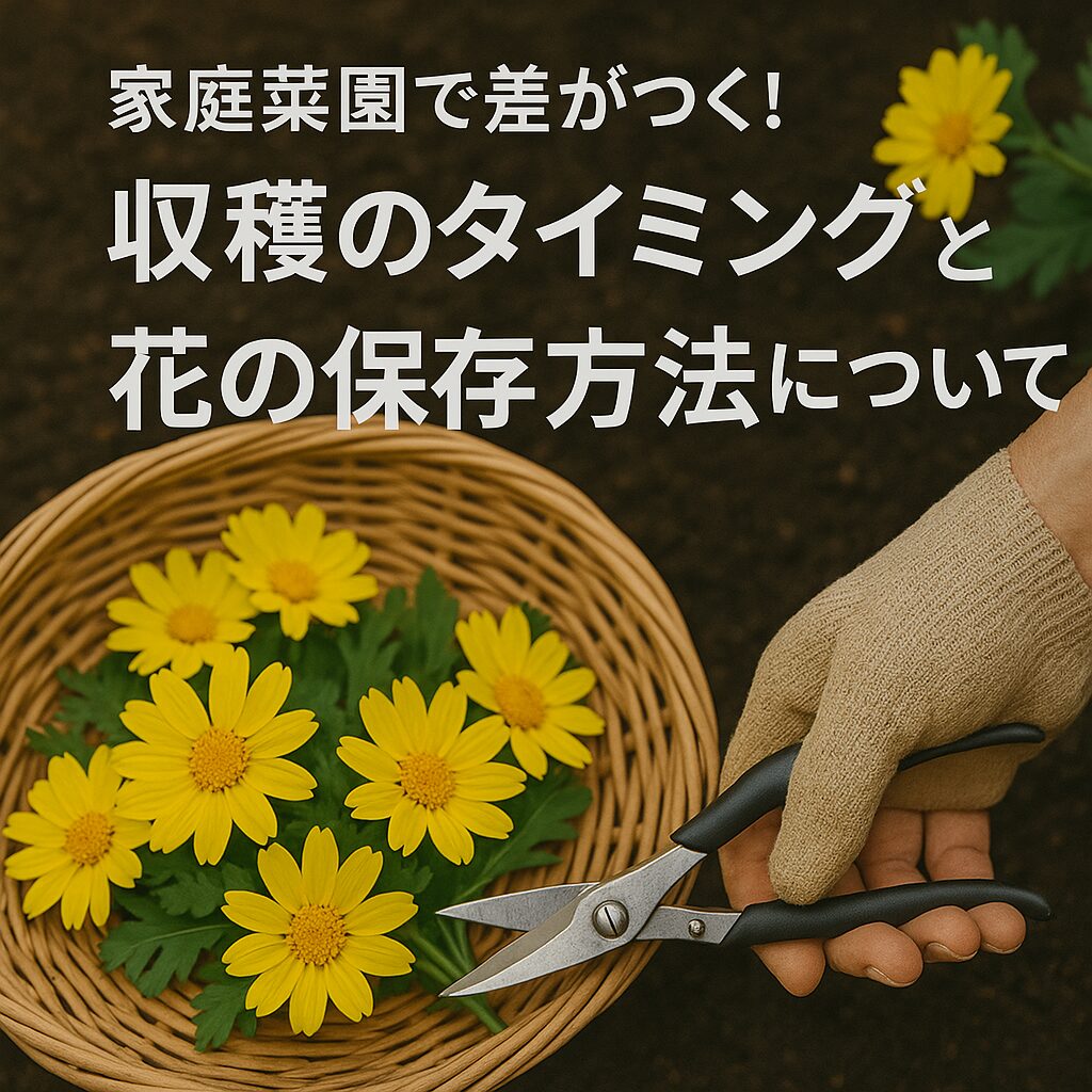 収穫のタイミングと花の保存方法について