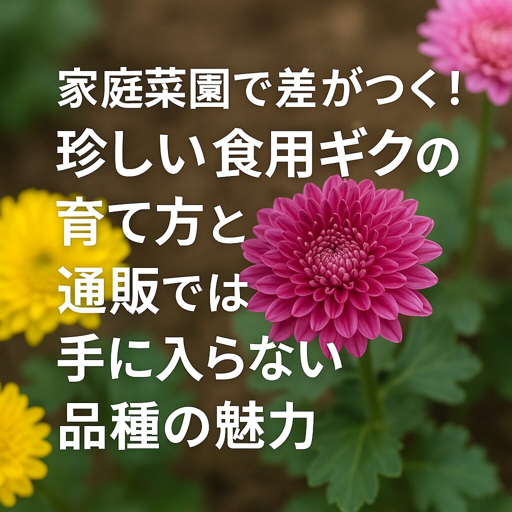 家庭菜園で差がつく！珍しい食用ギクの育て方と通販では手に入らない品種の魅力