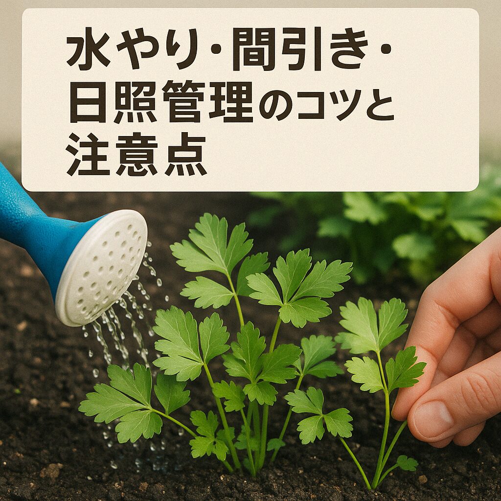 水やり・間引き・日照管理のコツと注意点