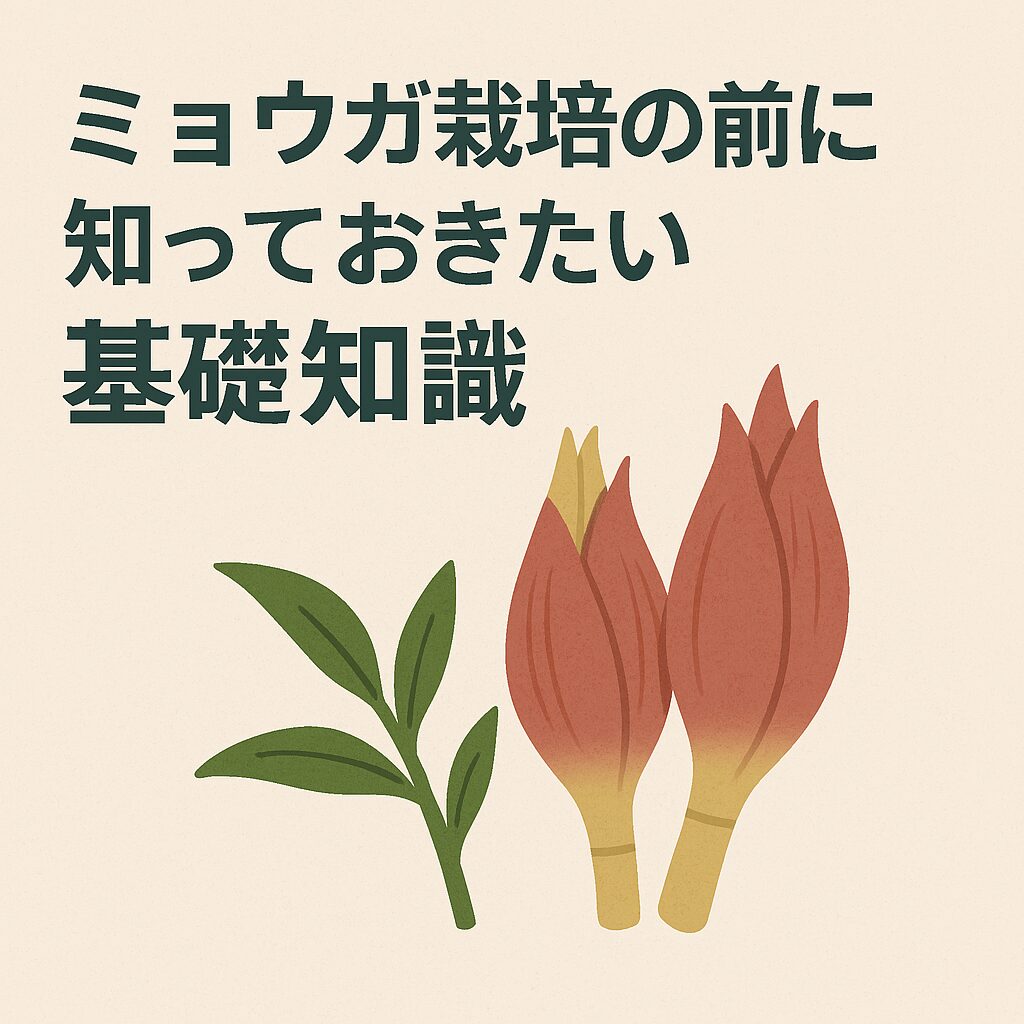 ミョウガ栽培の前に知っておきたい基礎知識