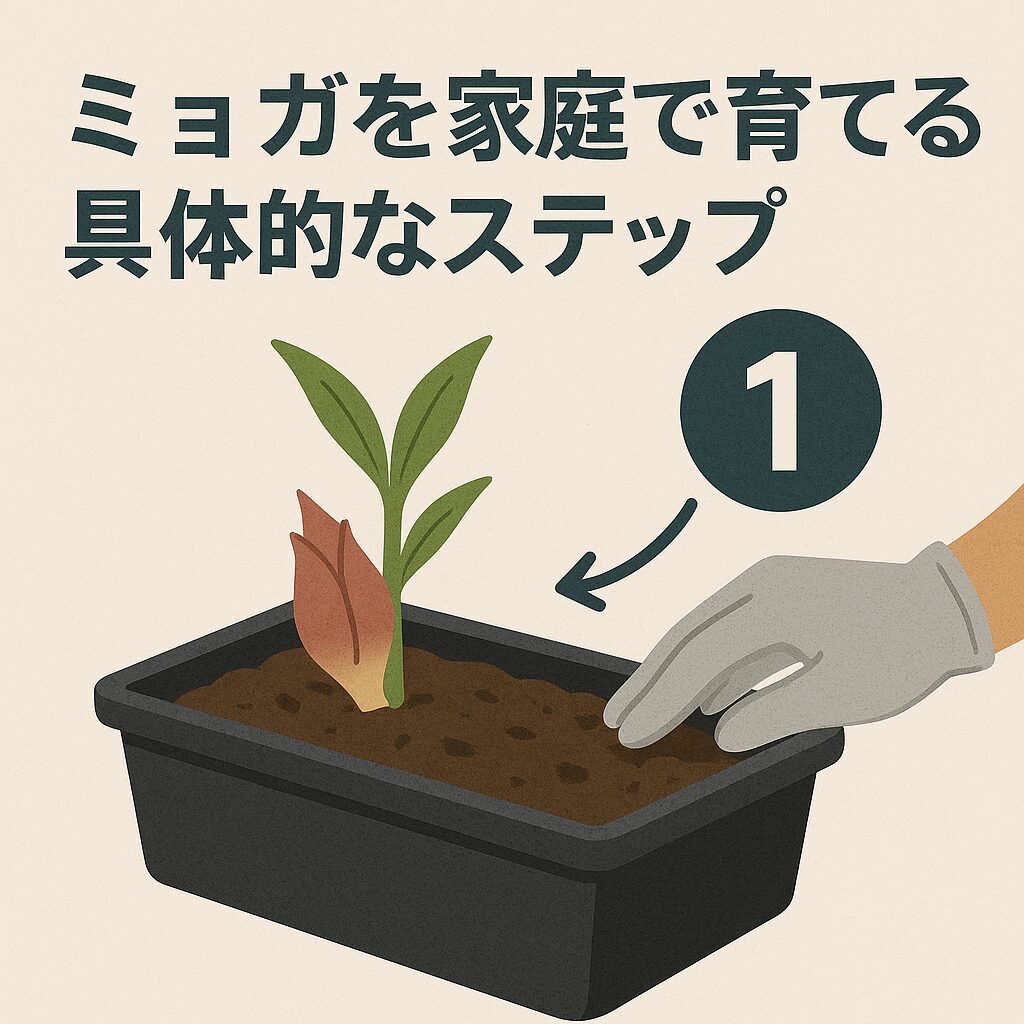 ミョウガを家庭で育てる具体的なステップ