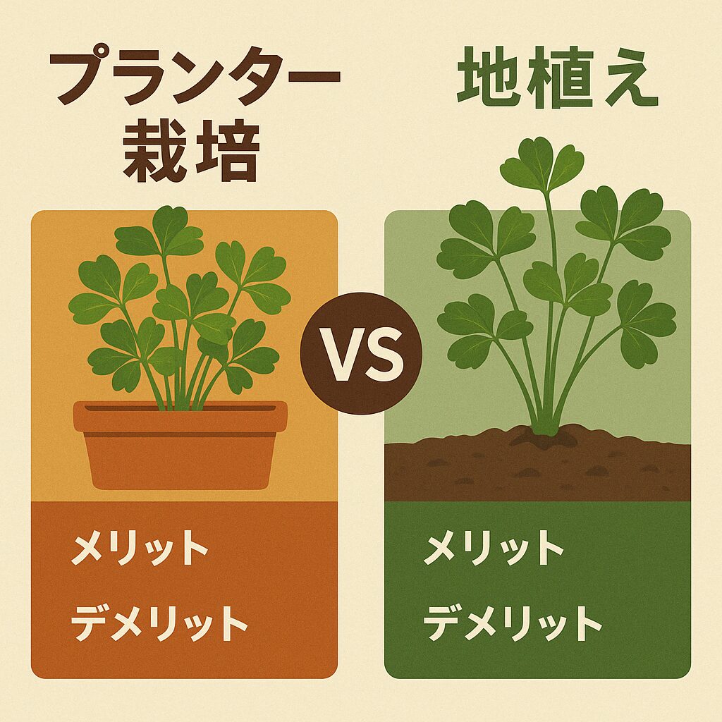 プランター栽培と地植え、それぞれのメリットとデメリット
