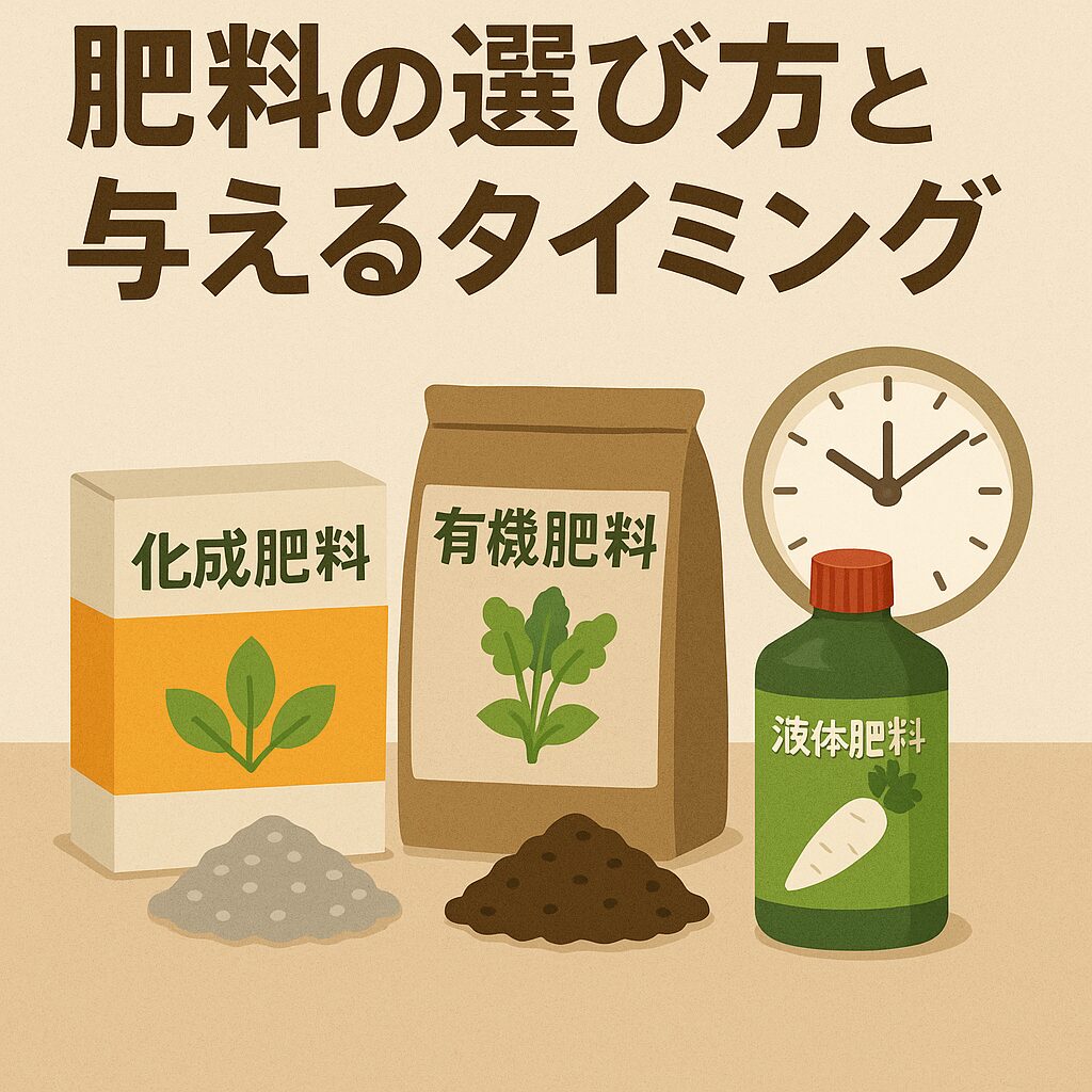 初心者でもできる！肥料の選び方と与えるタイミング