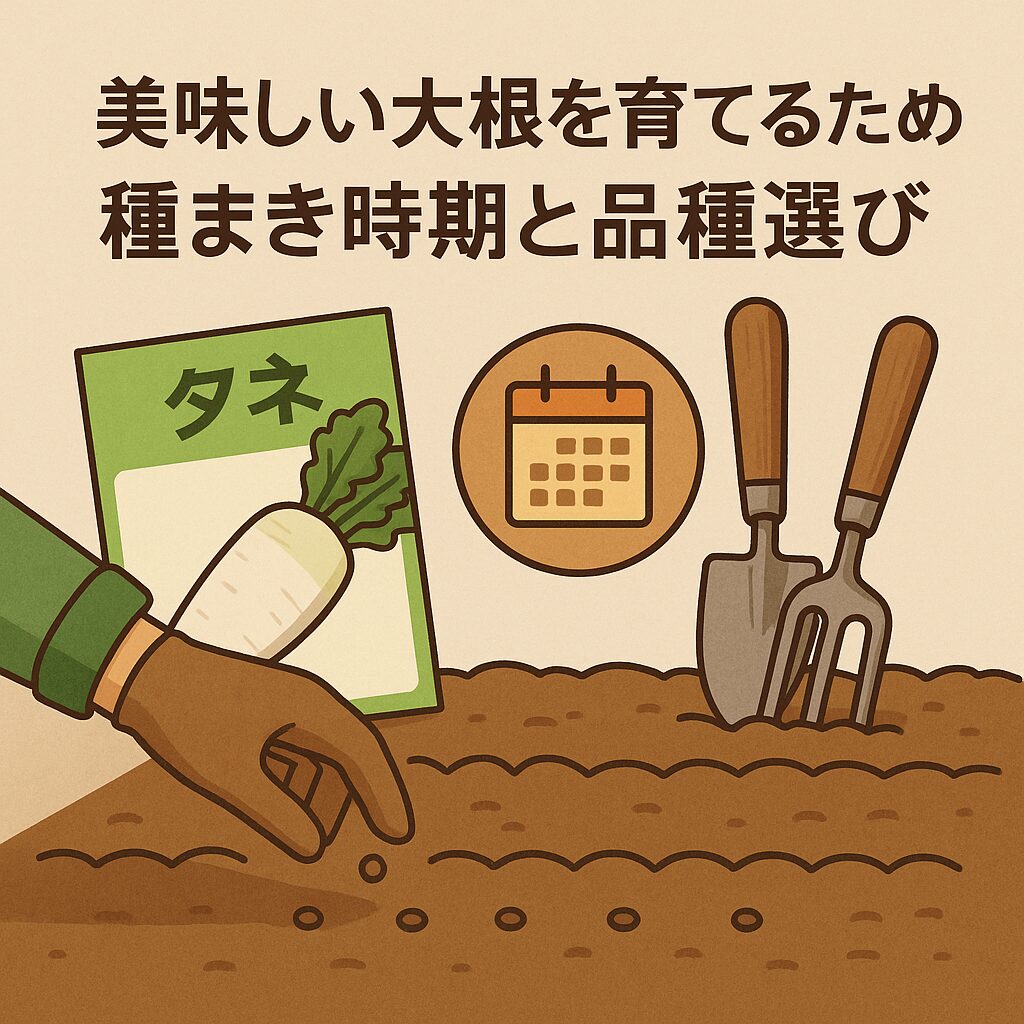 美味しい大根を育てるための種まき時期と品種選び