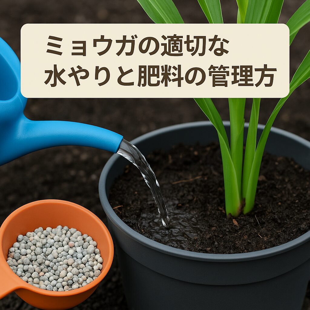 ミョウガの適切な水やりと肥料の管理方法
