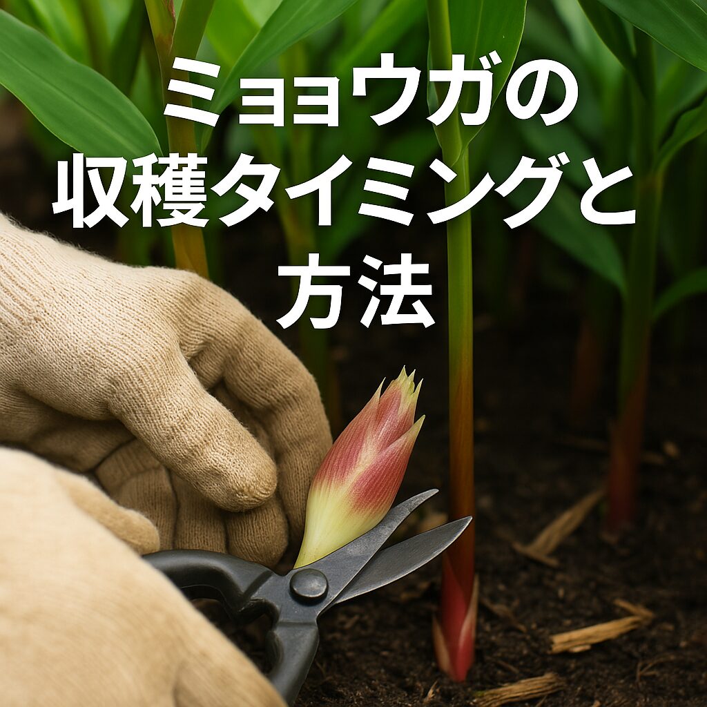 ミョウガの収穫タイミングと方法