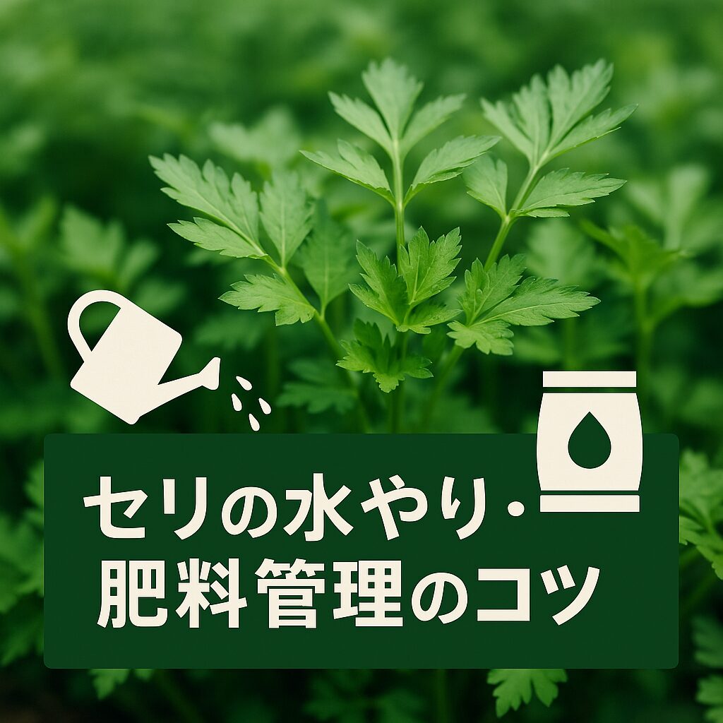 セリの水やり・肥料管理のコツ