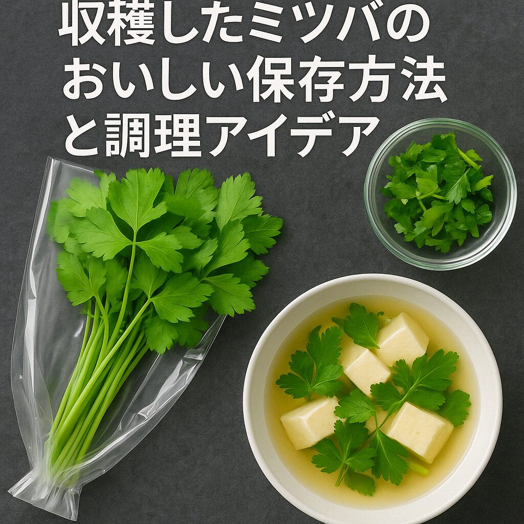 収穫したミツバのおいしい保存方法と調理アイデア