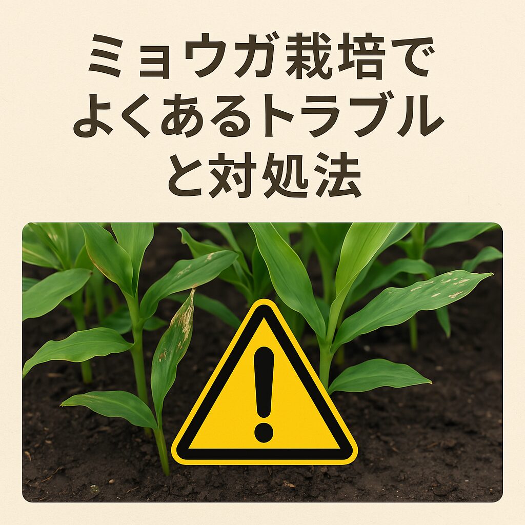 ミョウガ栽培でよくあるトラブルと対処法