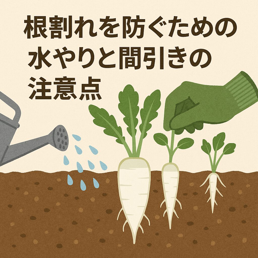 根割れを防ぐための水やりと間引きの注意点
