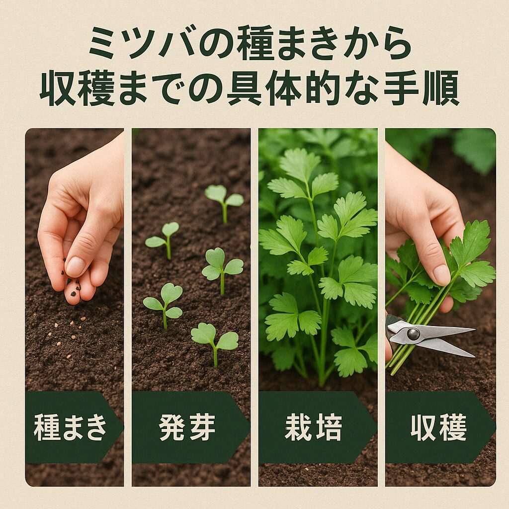 ミツバの種まきから収穫までの具体的な手順