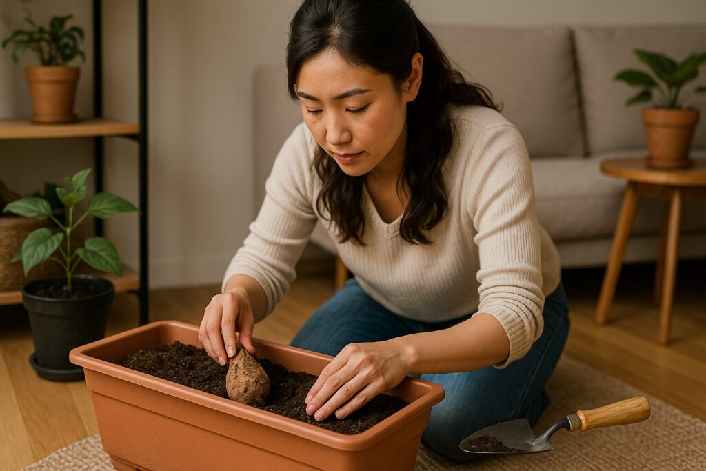 家庭でできるツクネイモの植え付けと育て方