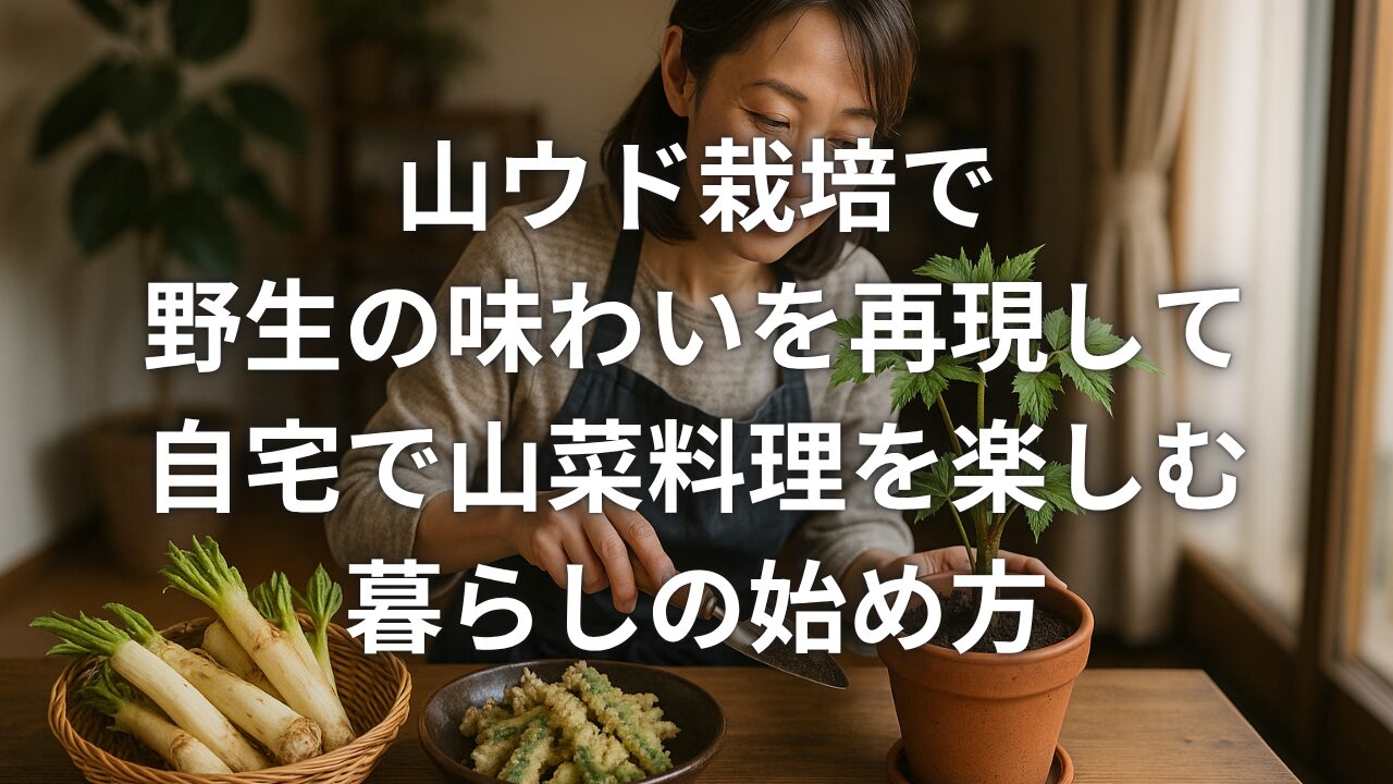 山ウド栽培で野生の味わいを再現して自宅で山菜料理を楽しむ暮らしの始め方