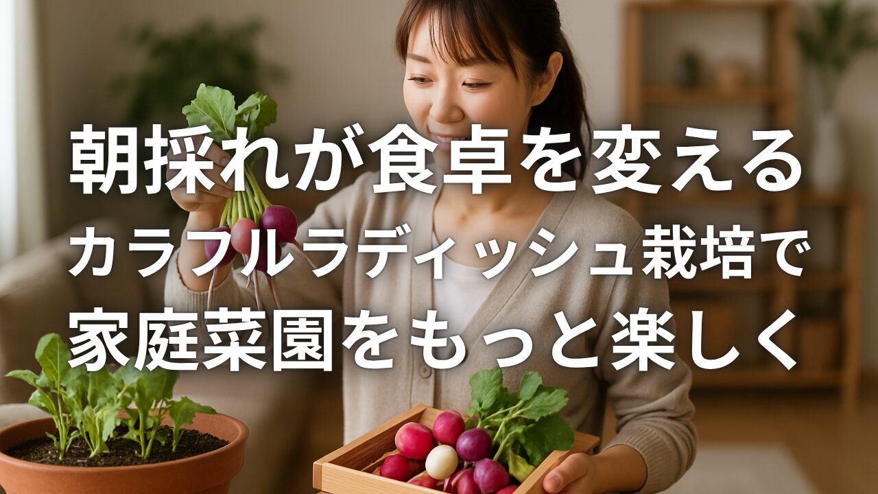朝採れが食卓を変えるカラフルラディッシュ栽培で家庭菜園をもっと楽しく