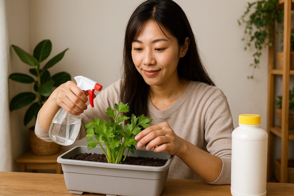 水やりと肥料のバランスで変わるセロリの食感
