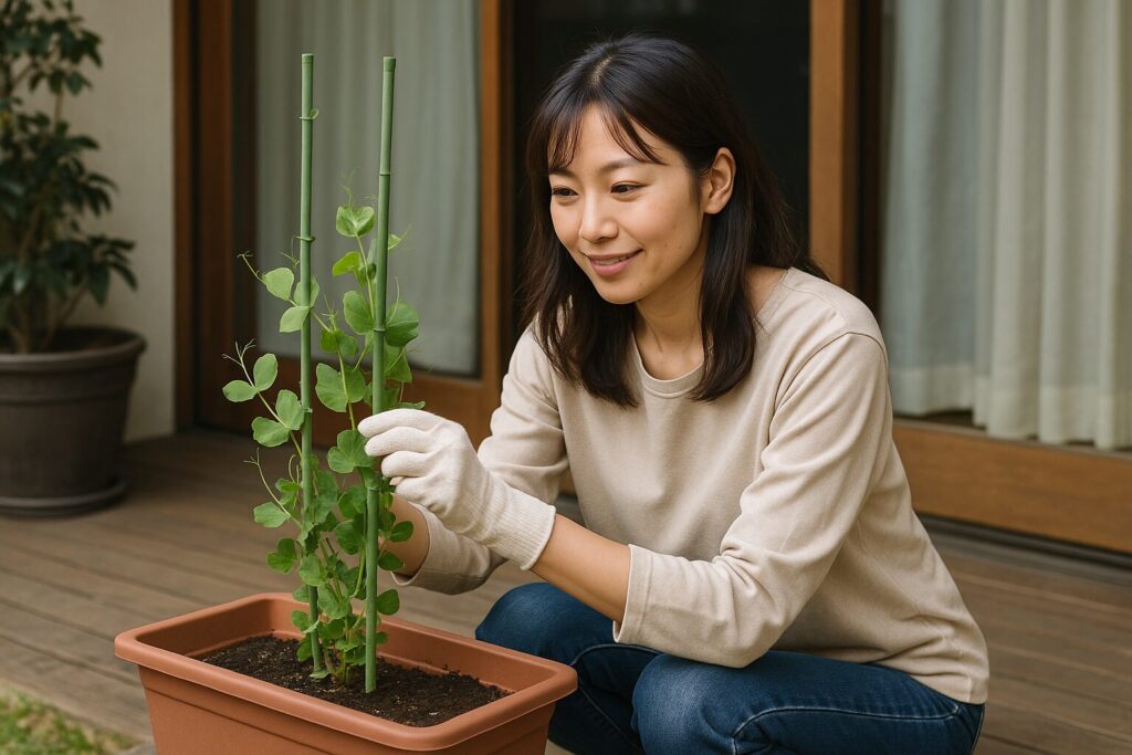 プランターでもできるグリーンピース栽培の手順