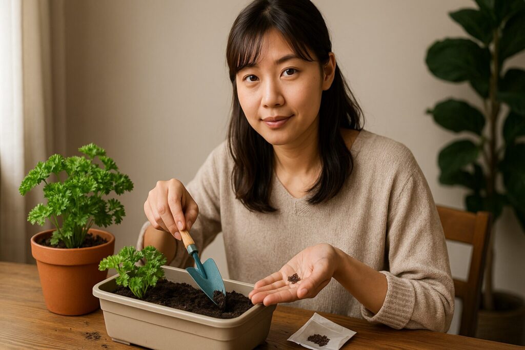パセリの種まきと苗植えのタイミングとコツ