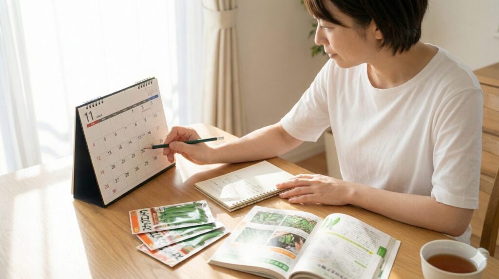 スナップエンドウを甘く豊作にする種まき時期の考え方