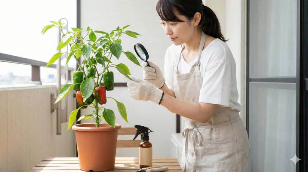 病気や害虫で色づきが止まったときの確認ポイントと対処法