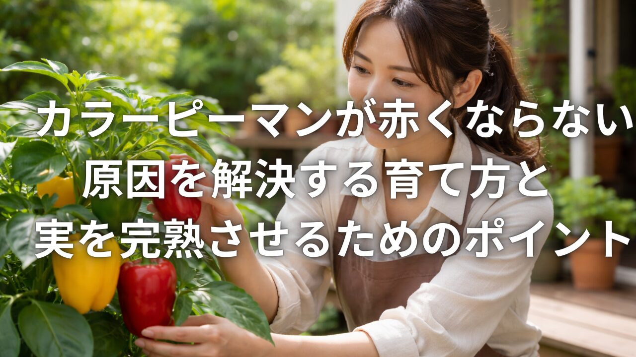 カラーピーマンが赤くならない原因を解決する育て方と実を完熟させるためのポイント