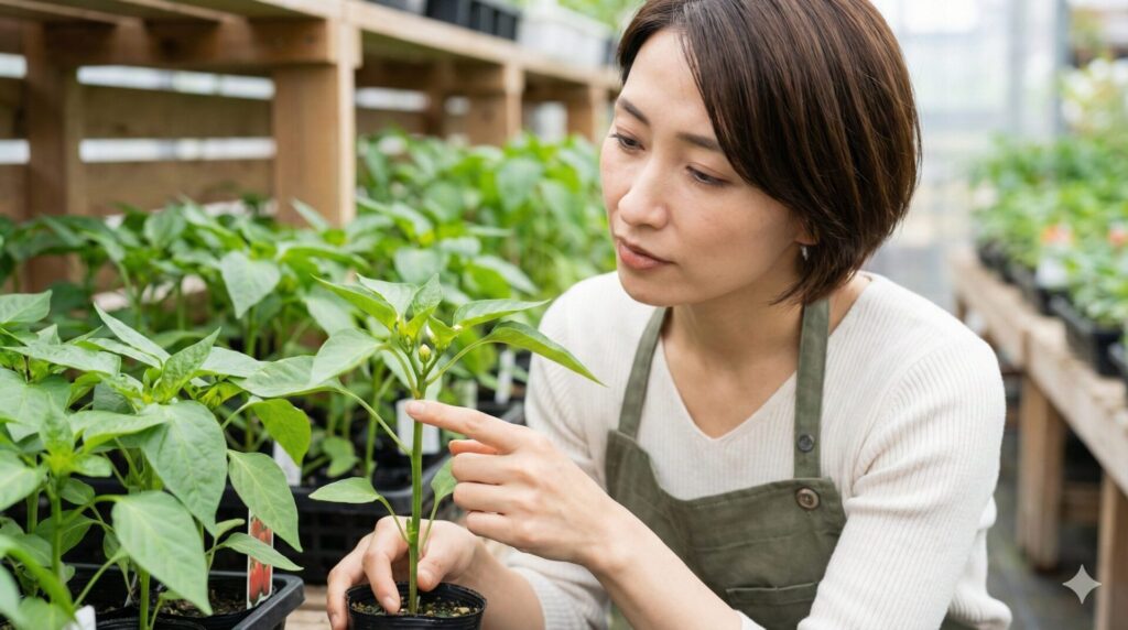 プロが教える苗選びのコツ｜「節間」と「一番花」で収穫量が決まる