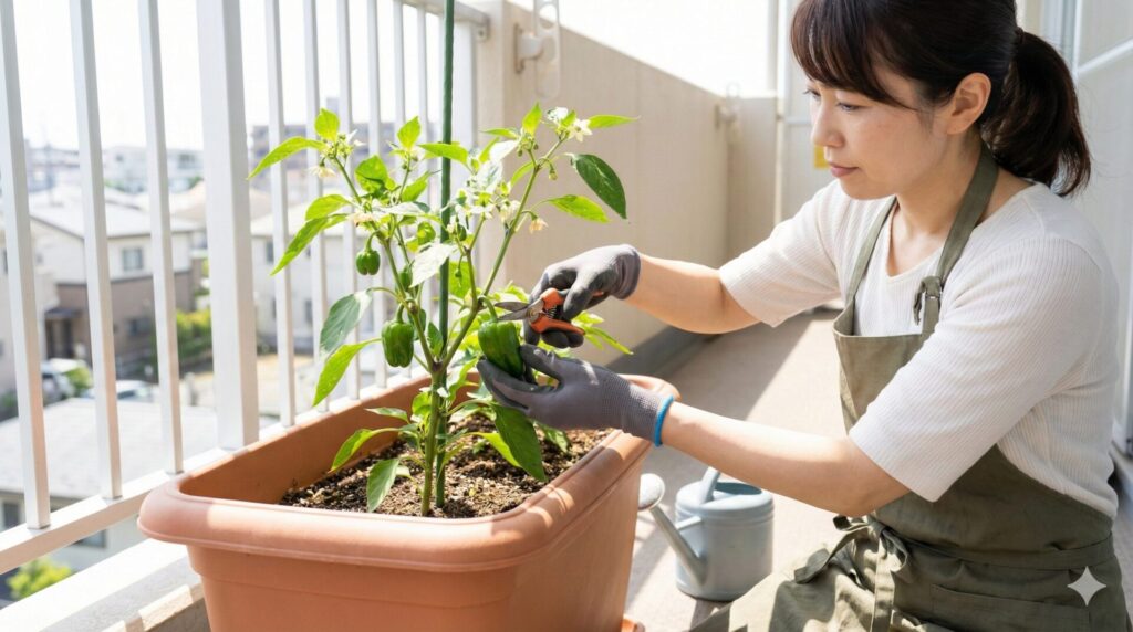 初期生育の重要ポイント｜「一番果」の摘果と真夏の水やり管理法