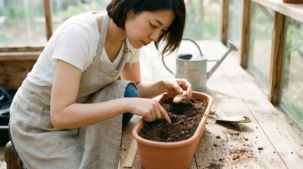 腐らせずに発芽させる正しい種のまき方と深さのポイント