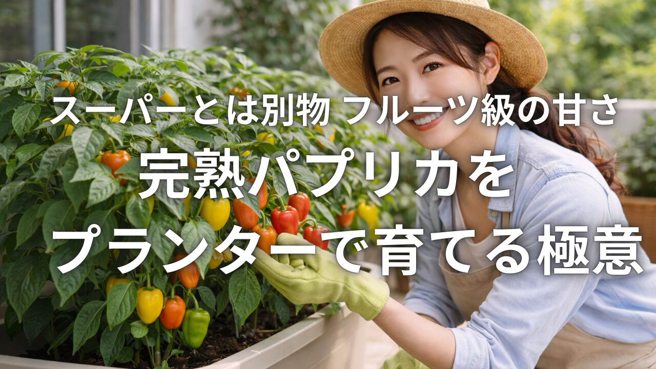 スーパーとは別物 フルーツ級の甘さ 完熟パプリカをプランターで育てる極意