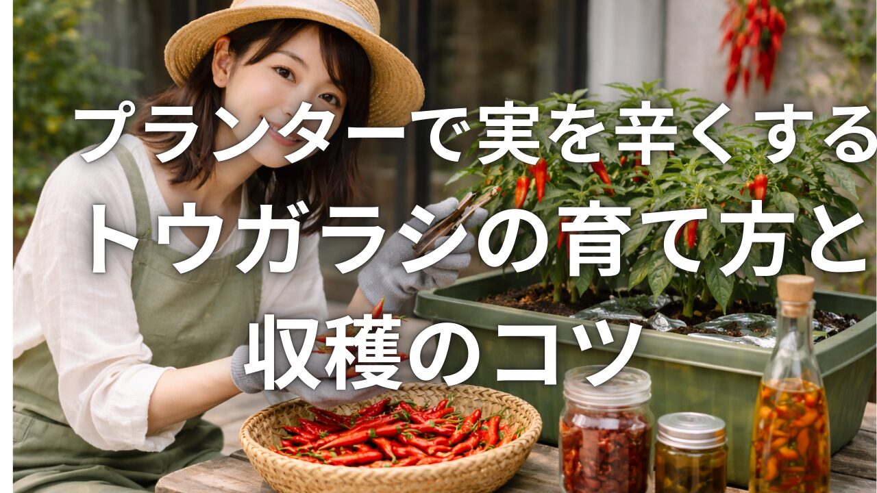 プランターで実を辛くするトウガラシの育て方と収穫のコツ