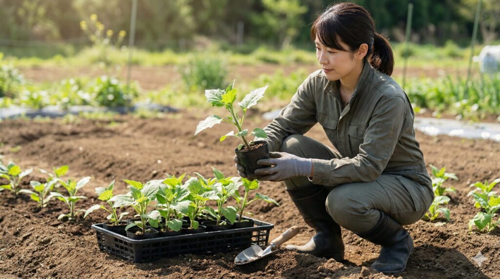 収穫量を確保する苗の選び方と植え付け手順