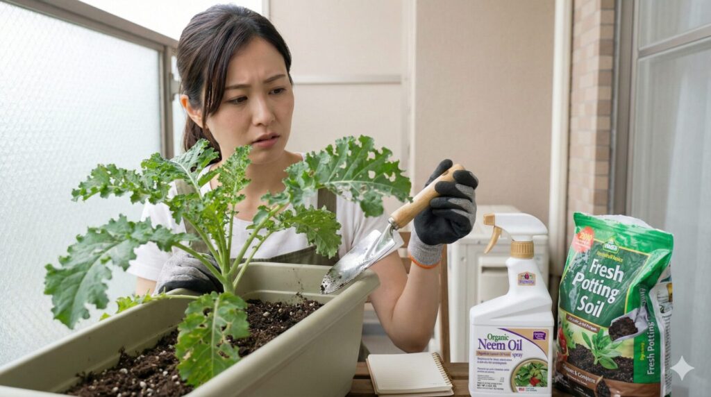 ケール栽培でよくある失敗例と対策 虫被害 苦くなる原因 連作障害