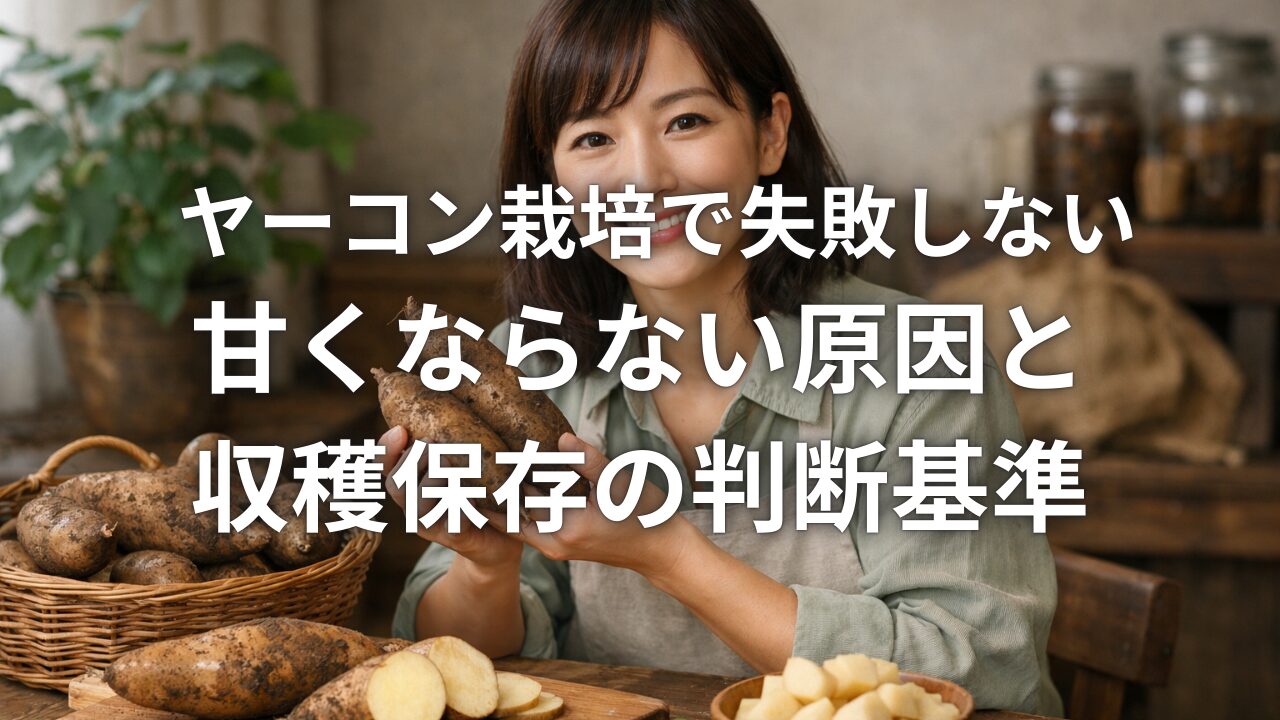 ヤーコン栽培で失敗しない 甘くならない原因と収穫保存の判断基準