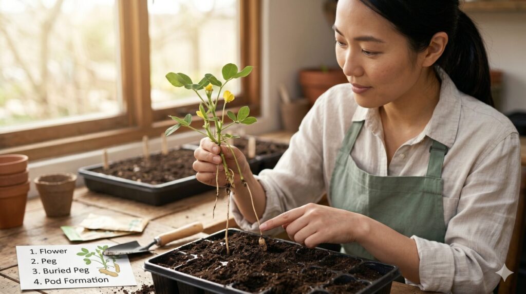 落花生ならではの生態と実ができる仕組み
