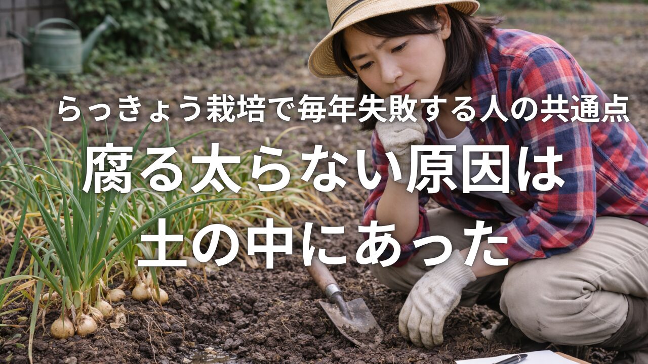 らっきょう栽培で毎年失敗する人の共通点腐る太らない原因は土の中にあった