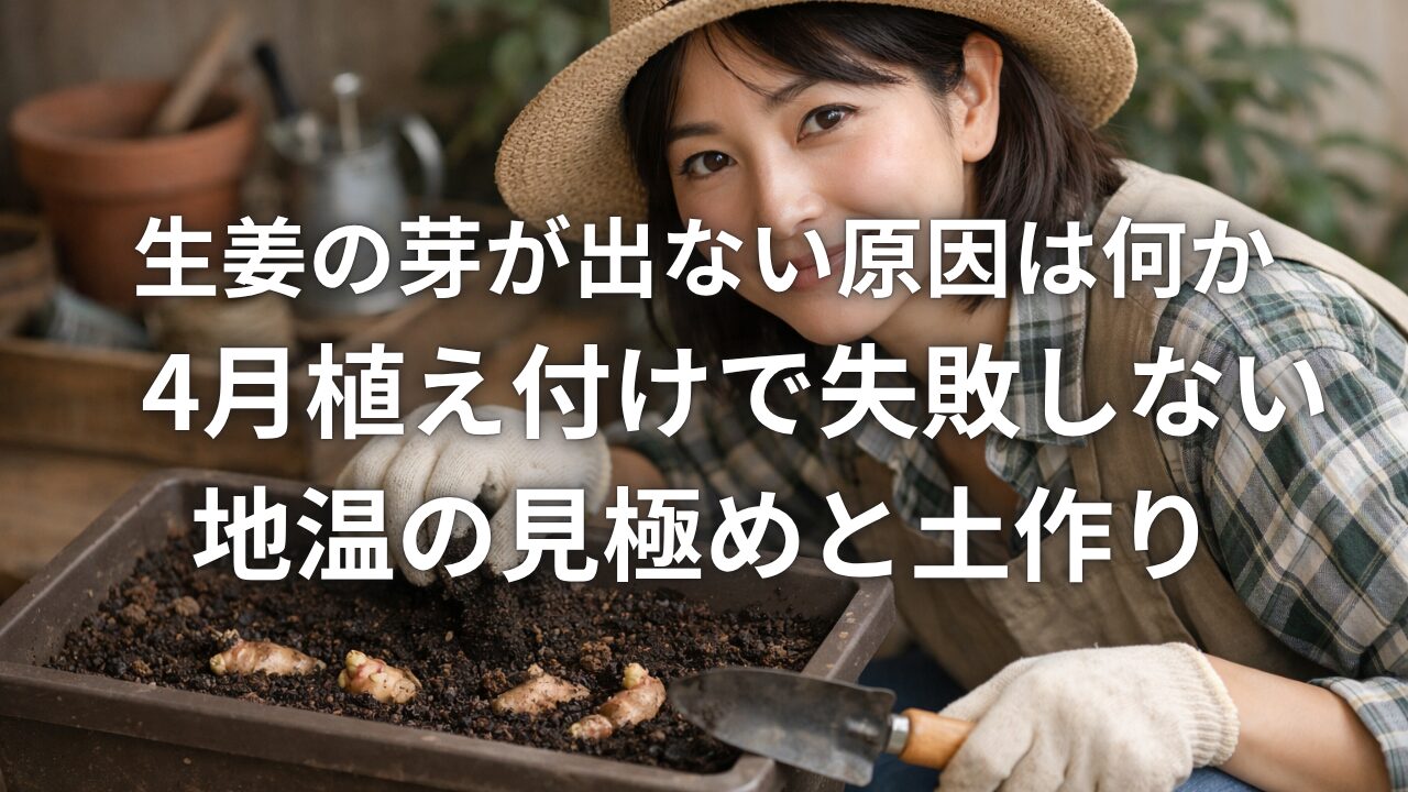 生姜の芽が出ない原因は何か 4月植え付けで失敗しない地温の見極めと土作り