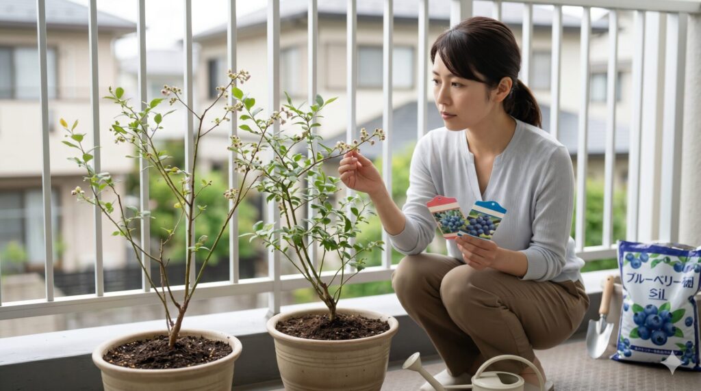 ブルーベリーが実がならない原因｜受粉・樹齢・品種の組み合わせを確認する