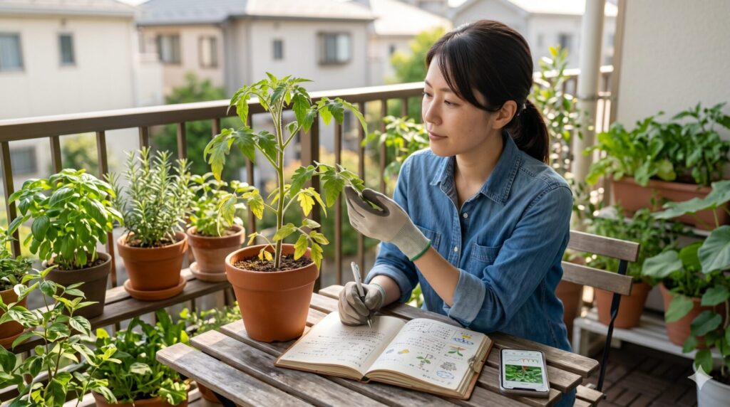 葉色しおれ徒長など植物のサインを栽培ログに残すコツ
