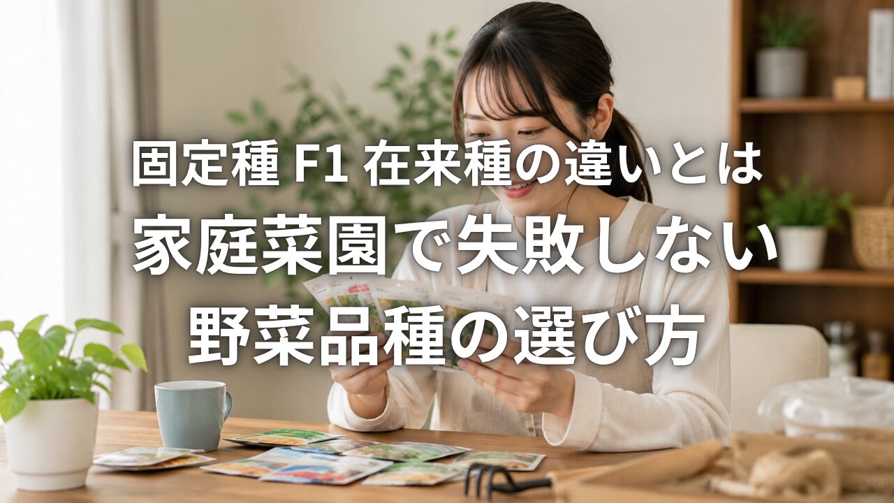 固定種 F1 在来種の違いとは 家庭菜園で失敗しない野菜品種の選び方