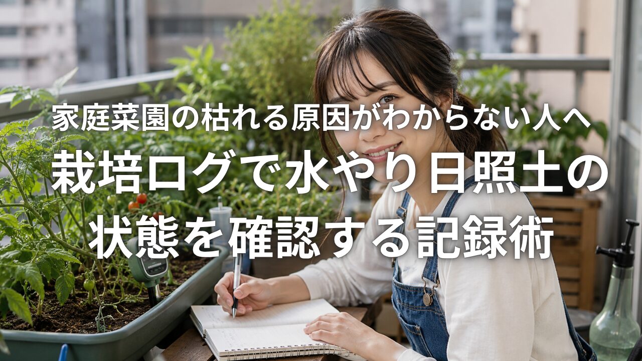 家庭菜園の枯れる原因がわからない人へ 栽培ログで水やり日照土の状態を確認する記録術