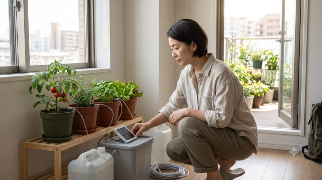 蛇口なしベランダ家庭菜園で使える自動水やり機の仕組みと給水方式