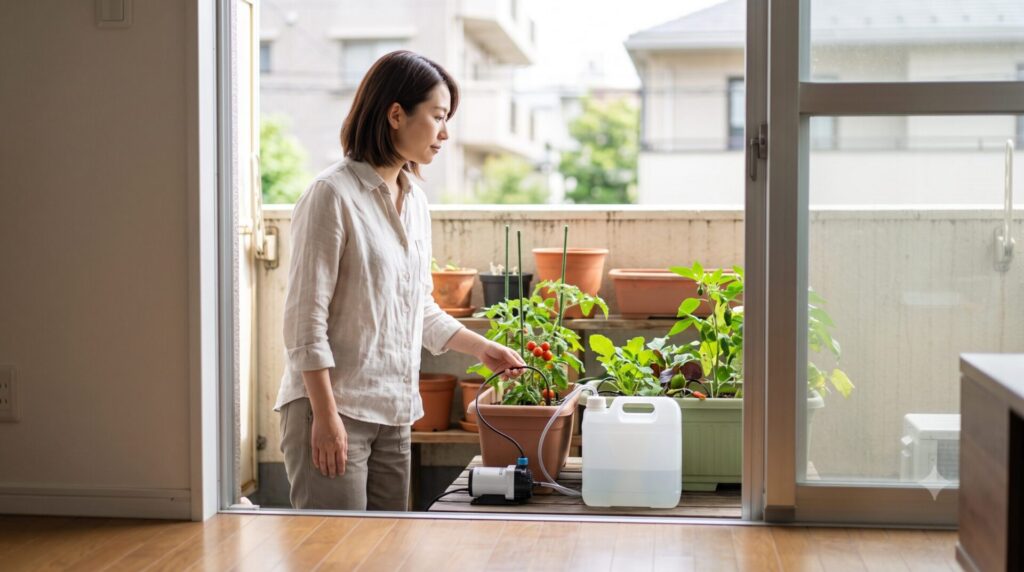旅行中に野菜が水切れを起こしやすい原因と自動水やりで補える範囲