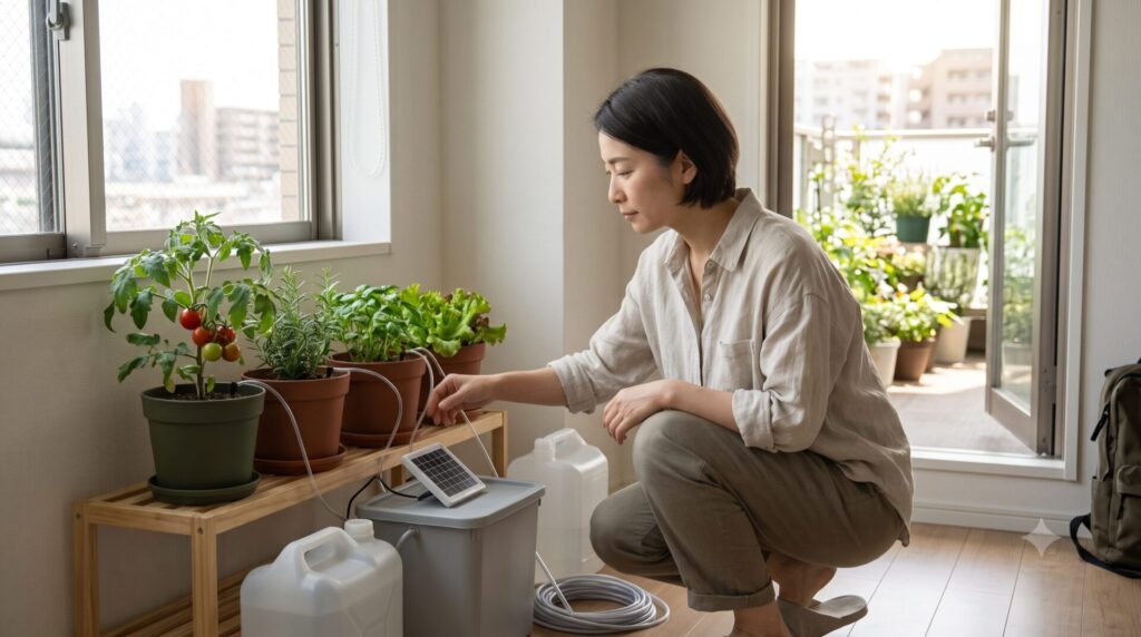 自動水やり機を選ぶ前に確認したいベランダの設置場所と排水条件