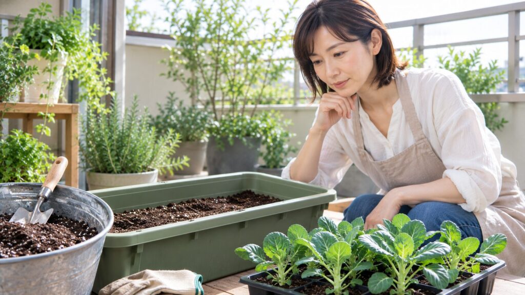 定植前に確認したい土づくりとプランターの大きさと植え付け間隔