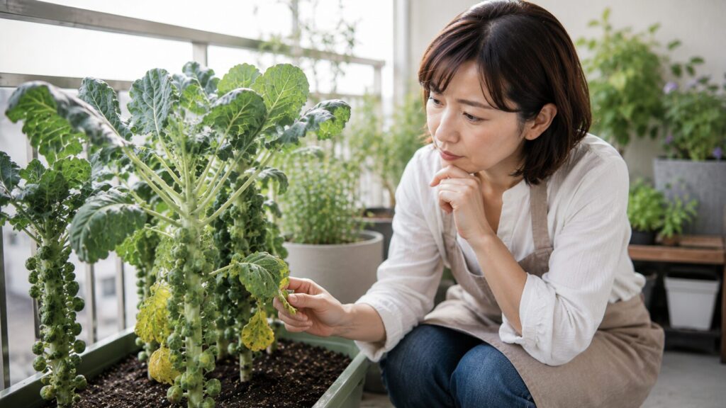 芽キャベツが結球しない原因と葉が開くときの確認点