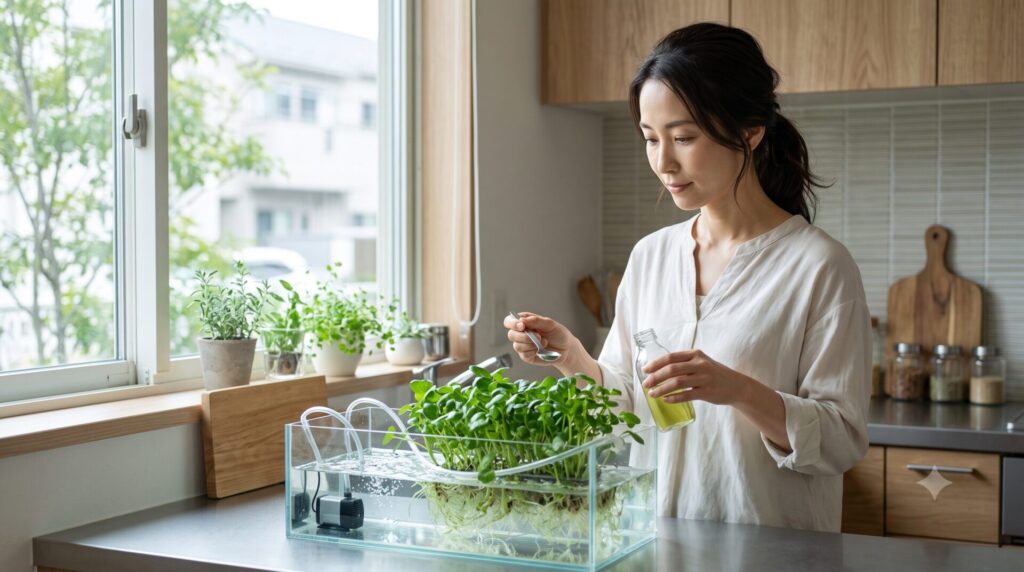循環開始後に必要な水交換と肥料管理