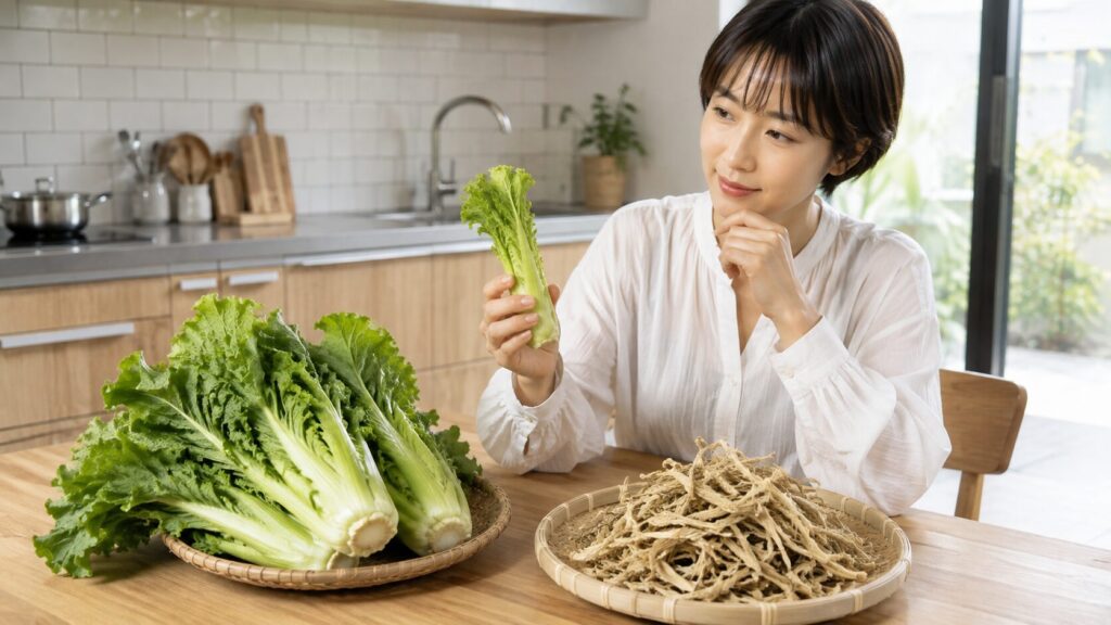 茎レタスとは 山くらげとの違いと太い茎を食べる特徴