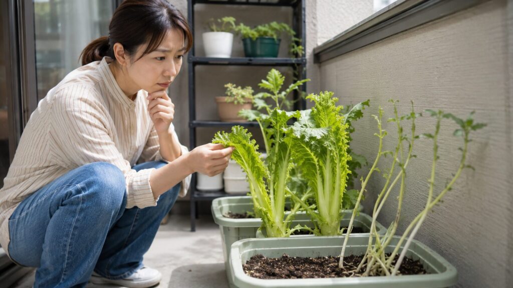 茎レタスが太くならない主な原因と見分け方