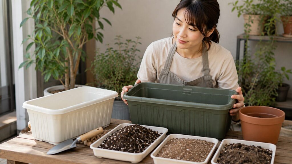 コールラビ栽培に適したプランターと培養土の選び方