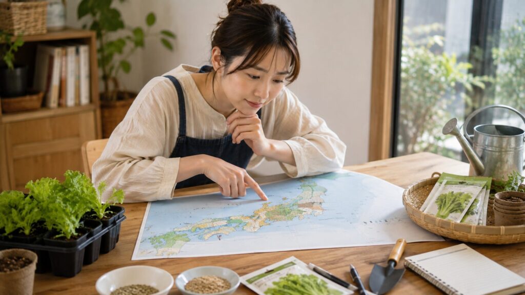 茎レタスの種まき時期を冷涼地 中間地 暖地で判断する方法